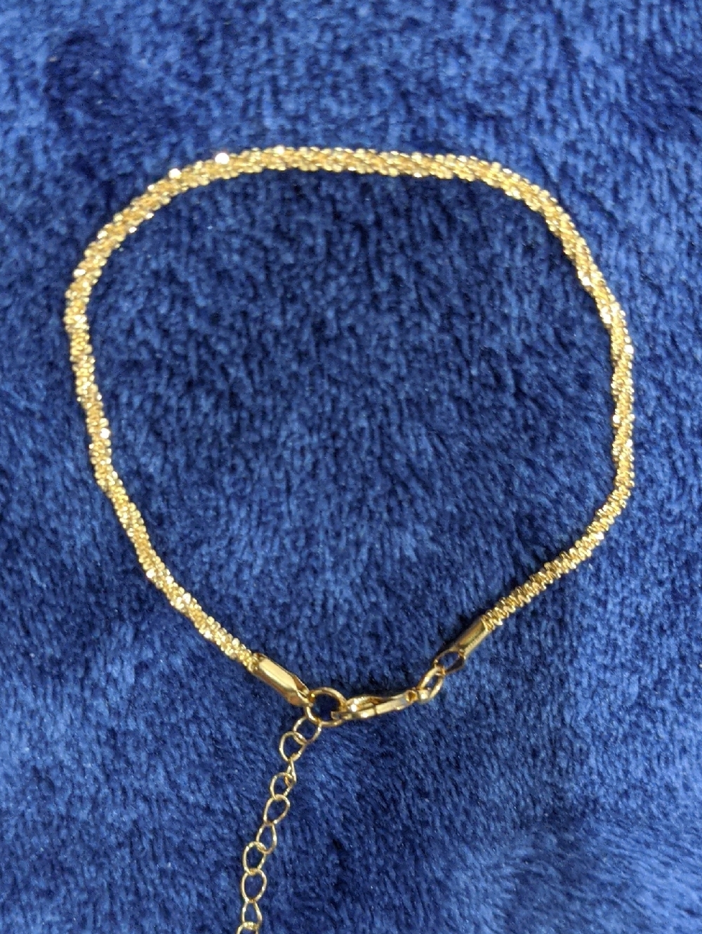 Gold-Tone Women's Rope Chain Necklace with Adjustable Extension
